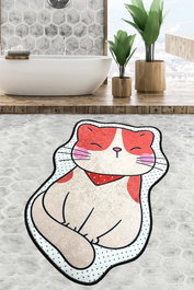 Mijölnir Katze Alfombrilla de Baño Multicolor 80 x 100 cm